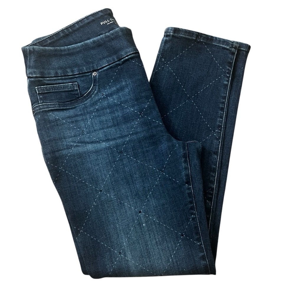 Chico's Indigo Rhinestone Embellished Pull-On Jeggings